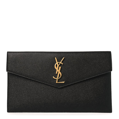 Saint Laurent Grain De Poudre Uptown Pouch Black 1 of 10