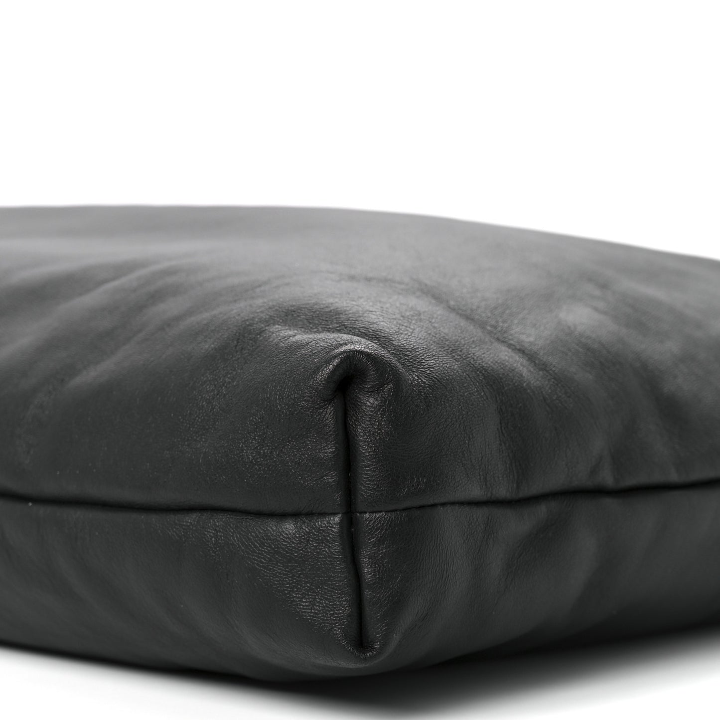 Calfskin Reversible Pillow Tote Black Flamma