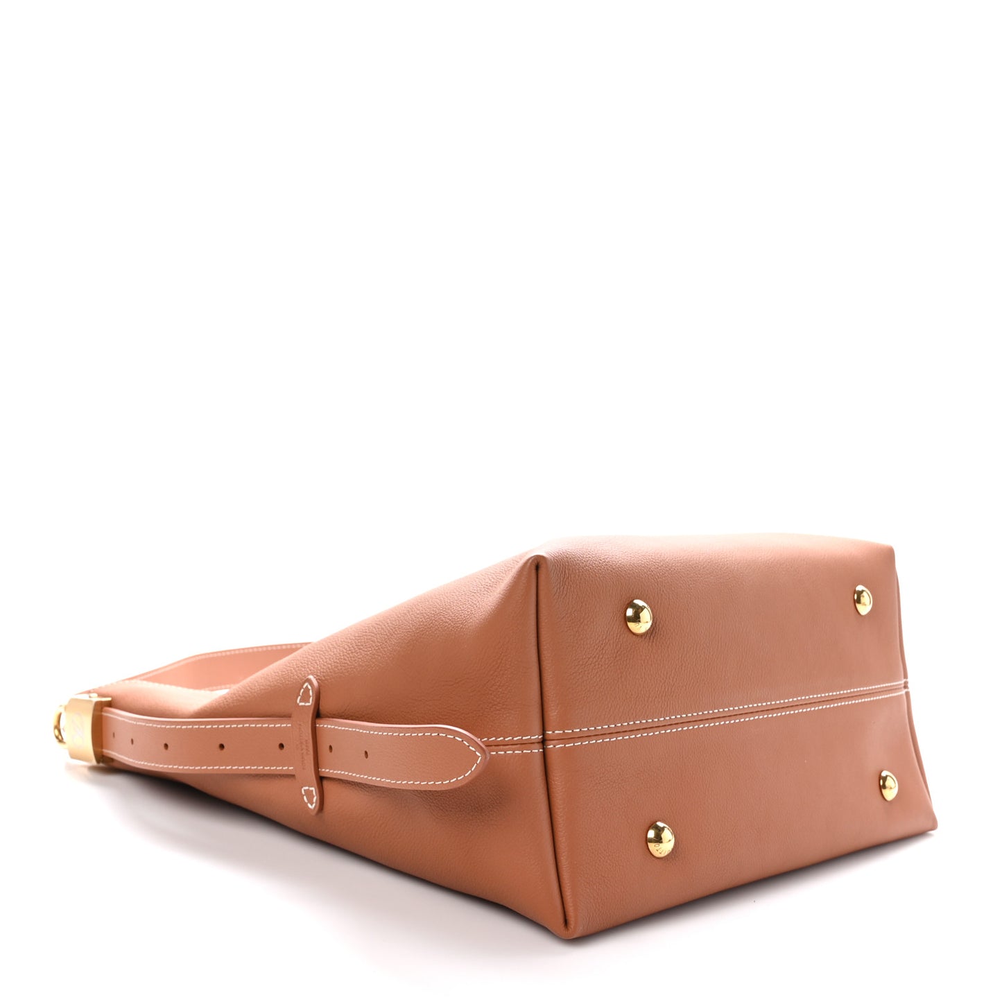 Grained Calfskin Low Key Hobo MM Cognac
