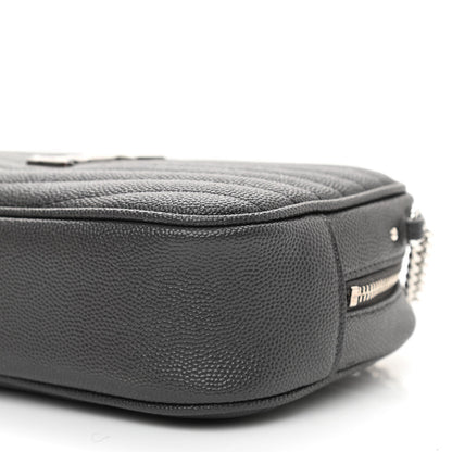 Saint Laurent Grain De Poudre Matelasse Monogram Mini Lou Camera Bag Asphalt 8 of 8