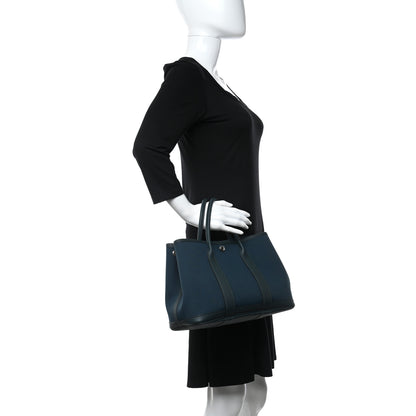 Hermes Toile Negonda Garden Party 30 TPM Bleu Ocean Vert Cypress 2 of 9