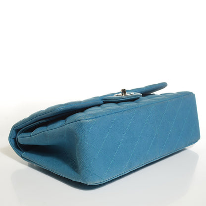 Chanel Iridescent Caviar Quilted Jumbo Double Flap Blue 4 of 9