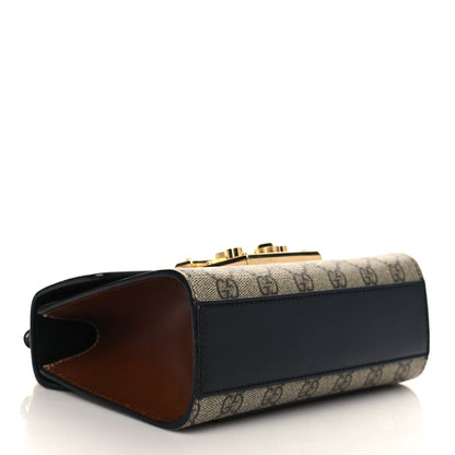 Gucci GG Supreme Monogram Calfskin Small Padlock Shoulder Bag Beige Black Cuir 4 of 8