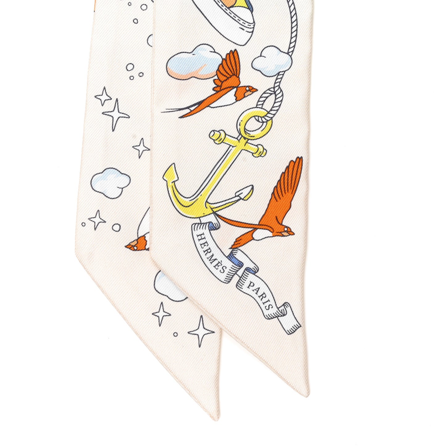 Silk Sur Mon Nuage Twilly Creme Bleu Ciel Orange