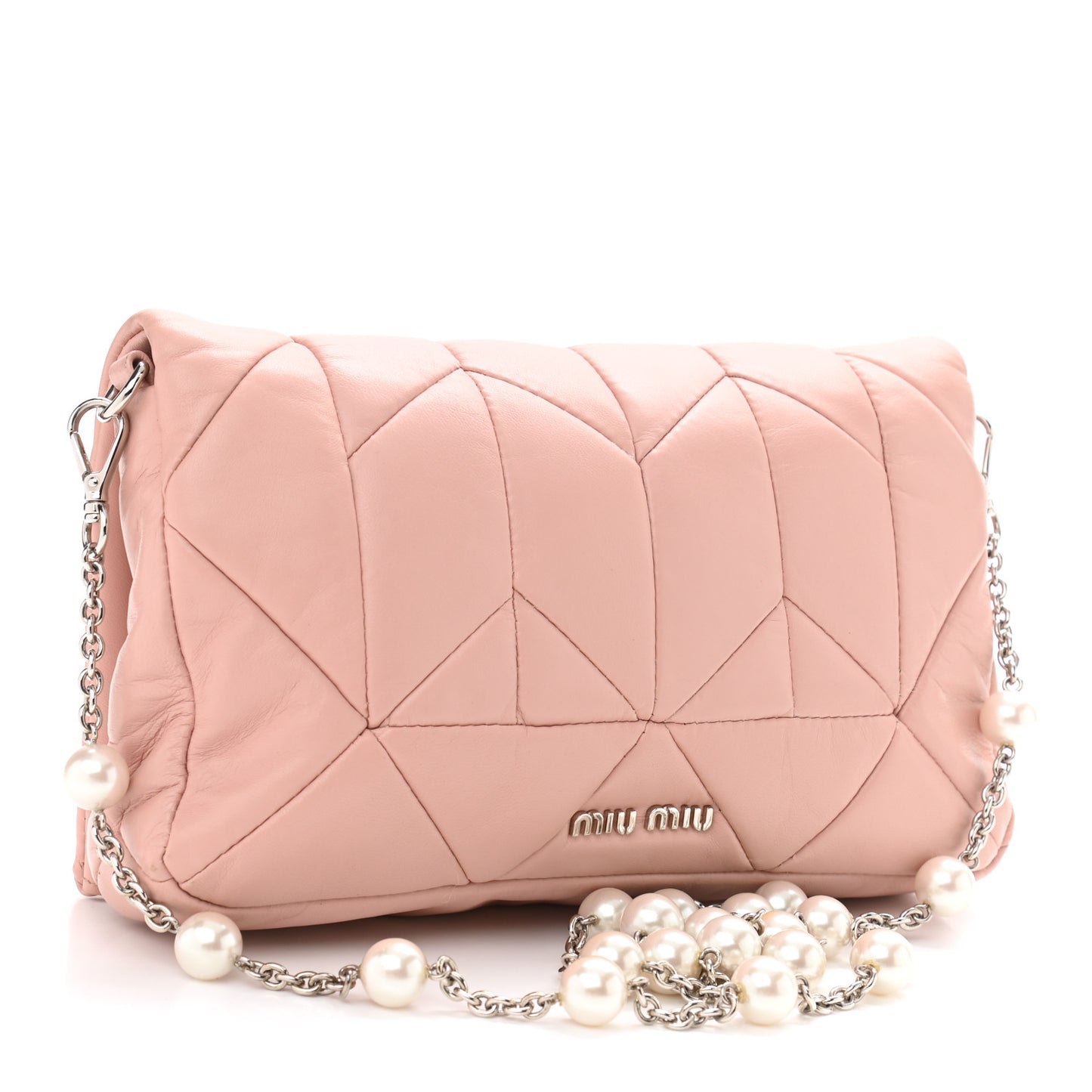 Nappa Patch Pearl Shoulder Bag Orchidea
