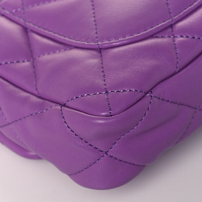 Chanel Lambskin Quilted Small CC Funky Town Flap Purple 11 of 15