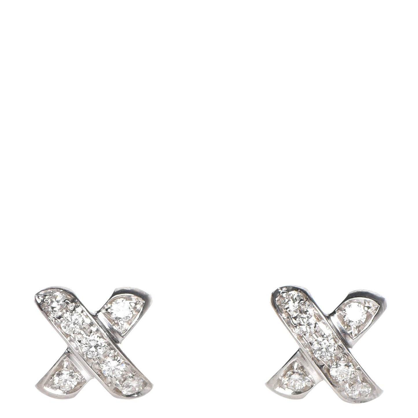 18K White Gold Diamond Paloma Picasso X Kiss Earrings