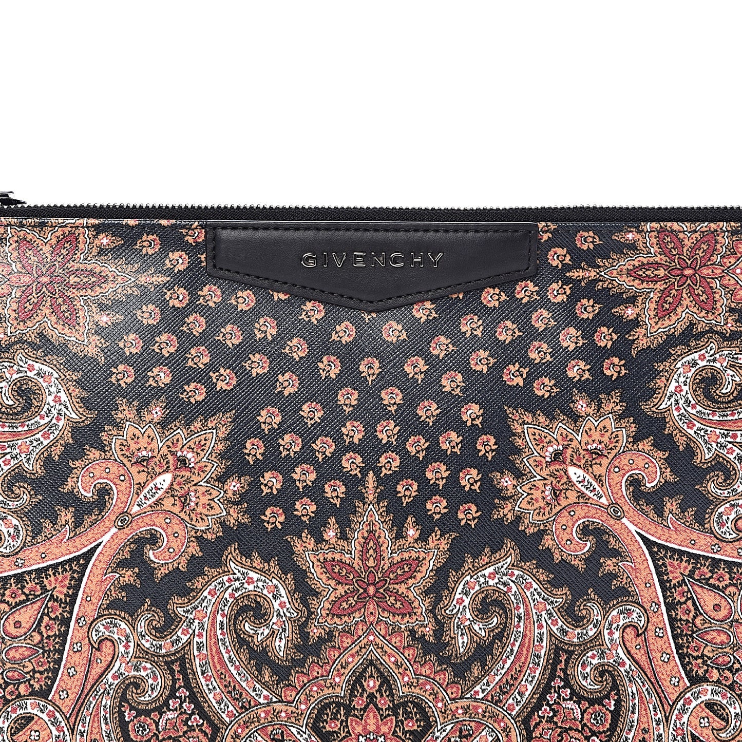 Saffiano Paisley Print Medium Antigona Pouch
