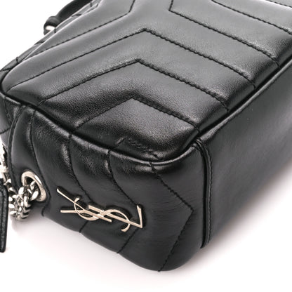 Saint Laurent Calfskin Y Quilted Monogram Mini Loulou Bowling Bag Black 10 of 11