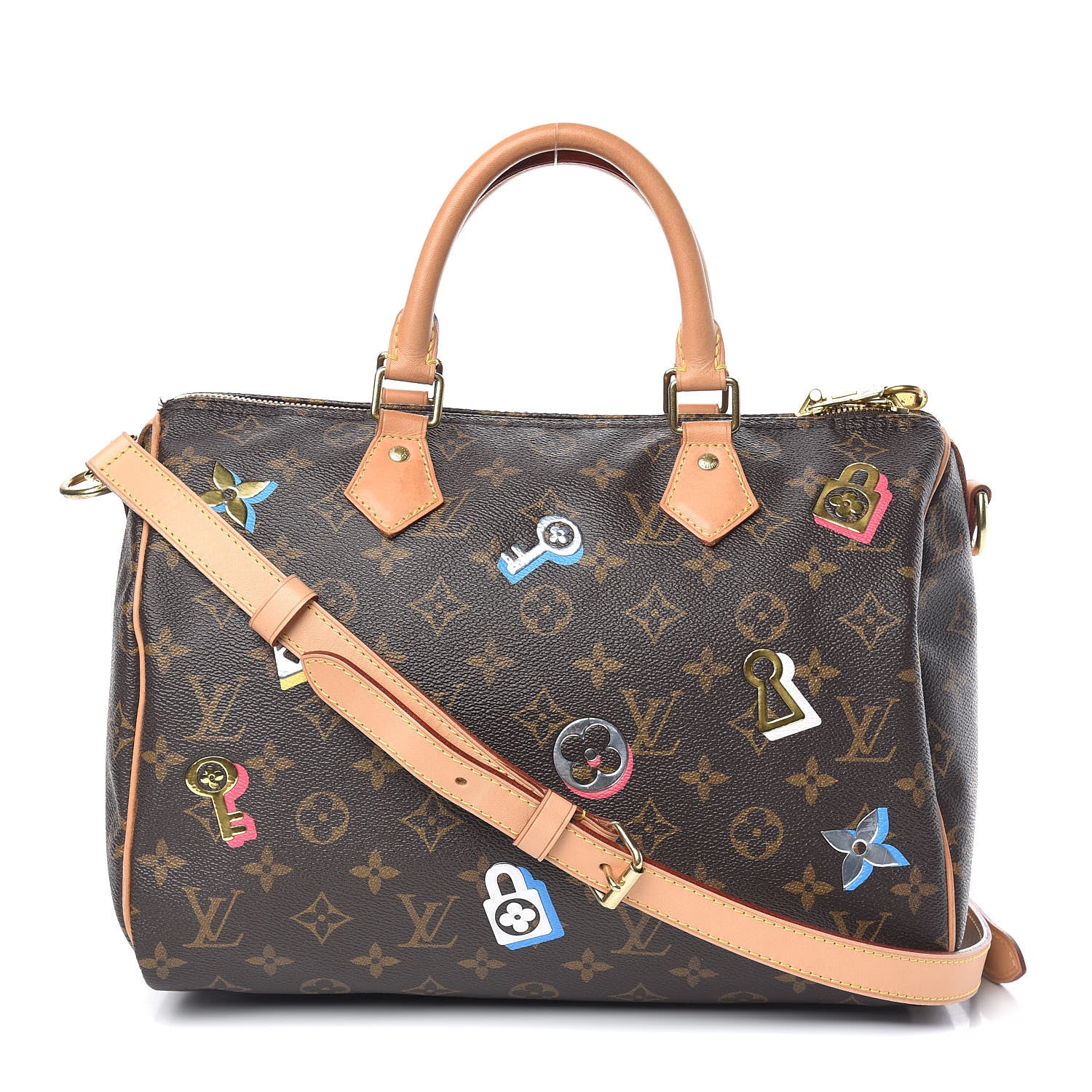 Louis Vuitton Monogram Love Lock Speedy Bandouliere 30 1 of 12