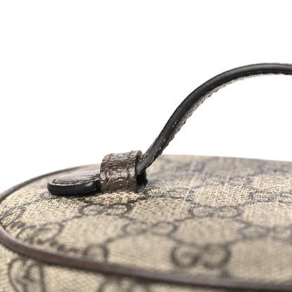 Gucci GG Supreme Monogram Textured Calfskin Web Ophidia Vanity Cosmetic Case Beige Ebony New Acero 12 of 15
