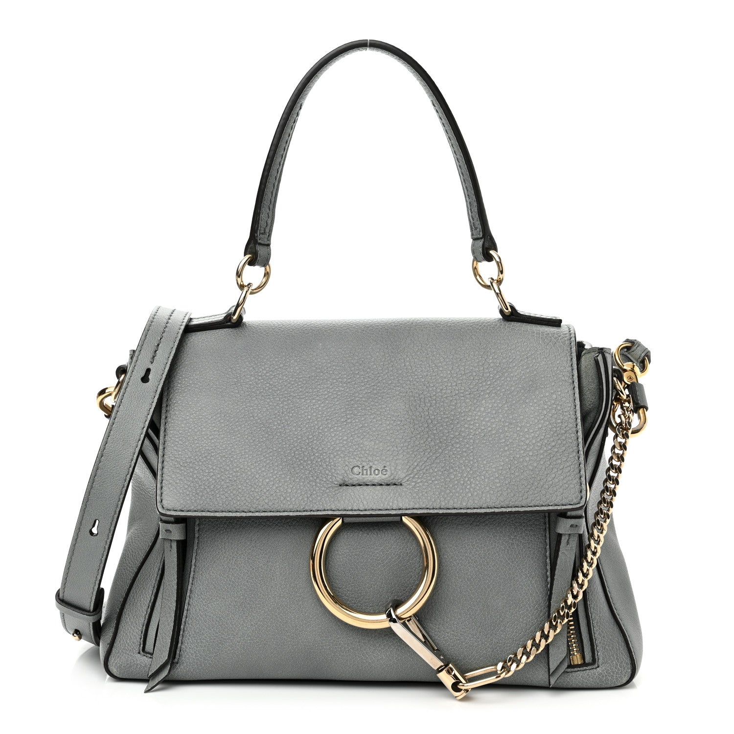 Chloe Calfskin Small Faye Day Shoulder Bag Cloudy Blue 1 of 11
