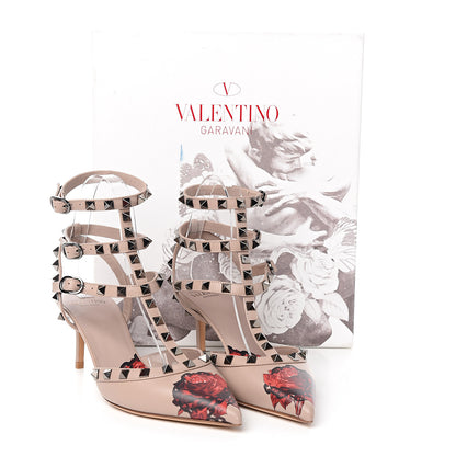 Valentino Garavani X UNDERCOVER Calfskin Rockstud Ankle Strap 65mm Pumps 37.5 Poudre 9 of 9