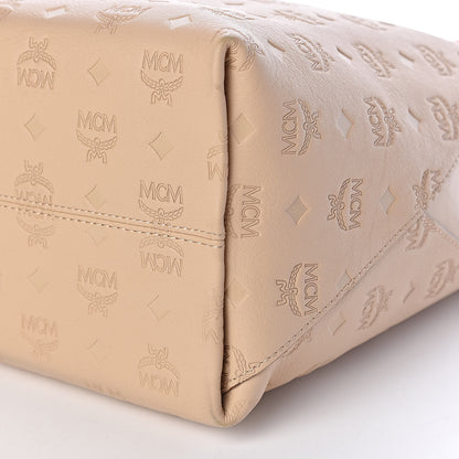 MCM Calfskin Ottomar Monogram Large Klara Hobo New Beige 9 of 9