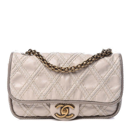 Chanel Calfskin Stitch Triptych Flap Beige 1 of 11