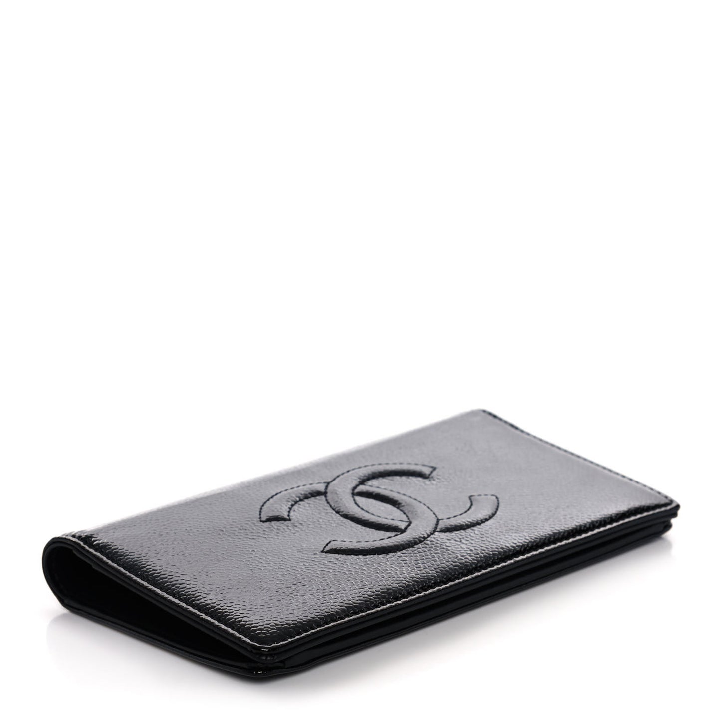 Patent Caviar Timeless CC Yen Wallet Black