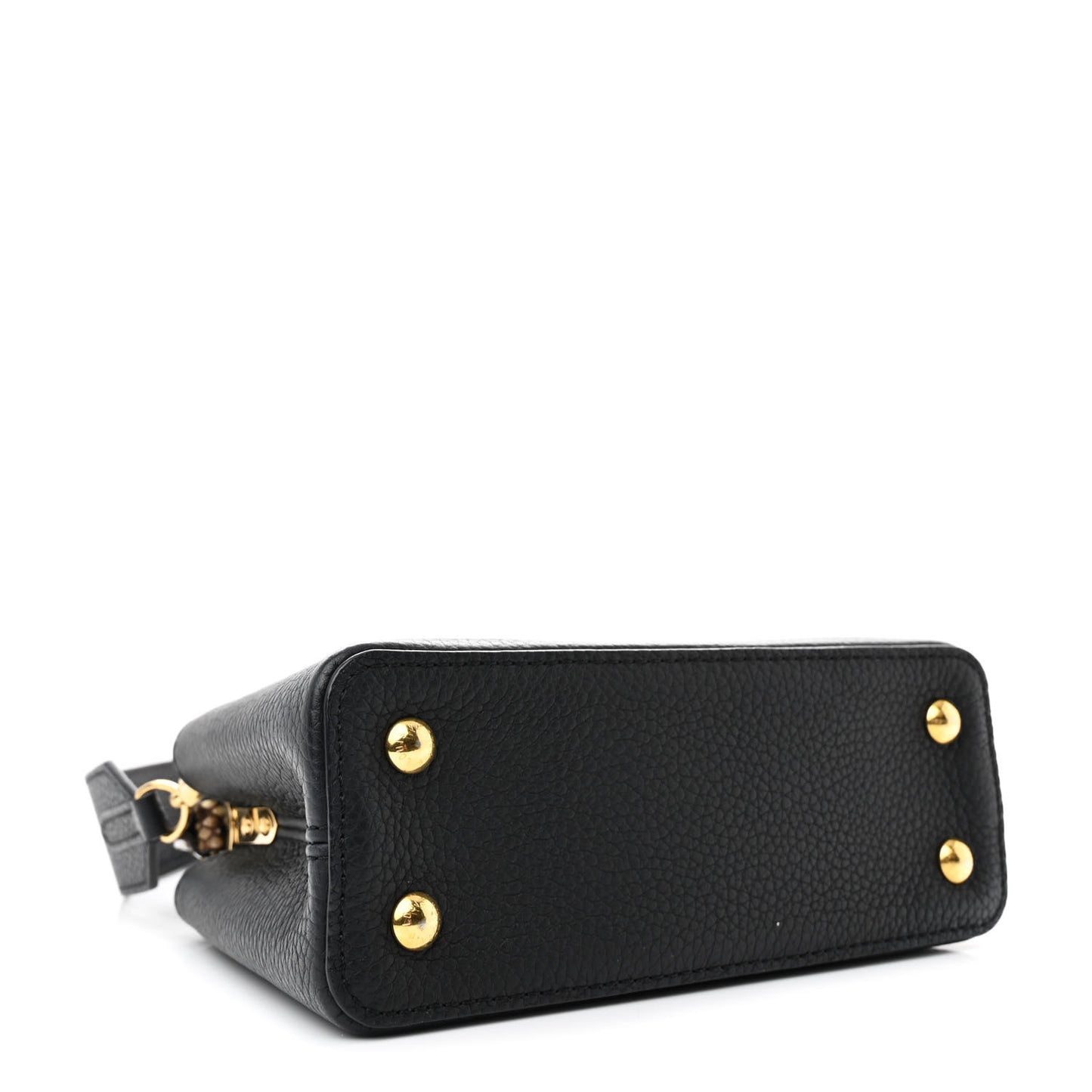 Taurillon Snakeskin Mini Capucines Black