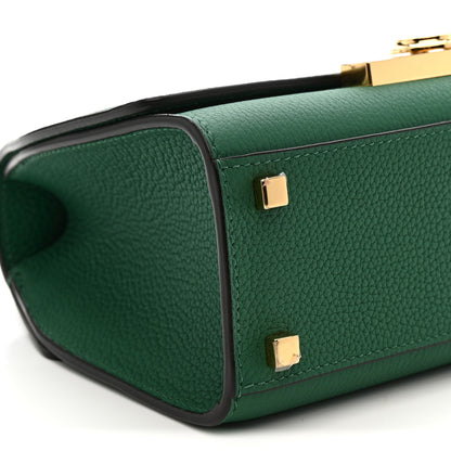 Moynat Taurillon Blush Rejane BB Emerald 8 of 10