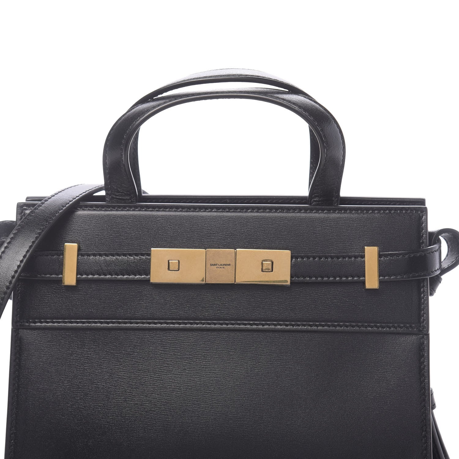 Saint Laurent Smooth Calfskin Manhattan Nano Shopper Tote Black 9 of 9