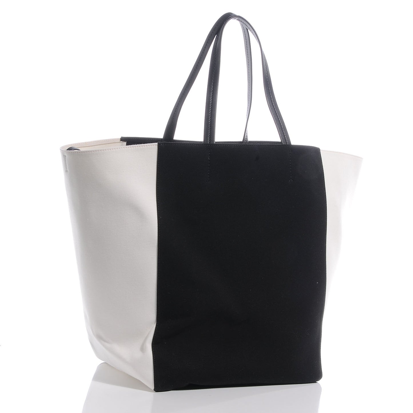 Canvas Large Phantom Luggage Cabas Black White