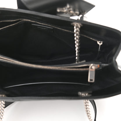 Saint Laurent Calfskin Y Quilted Monogram Large Loulou Shopper Black 5 of 9