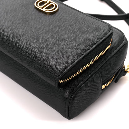 Christian Dior Grained Calfskin Caro Double Pouch Black 11 of 11