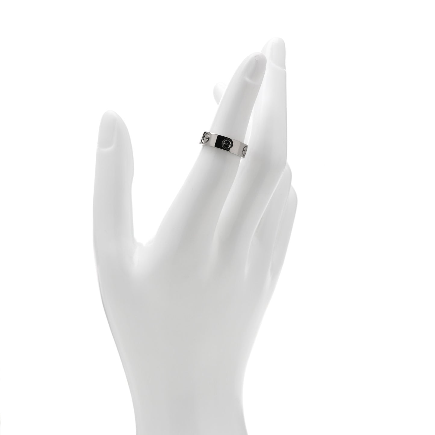 18K White Gold 5.5mm LOVE Ring 50 5.25