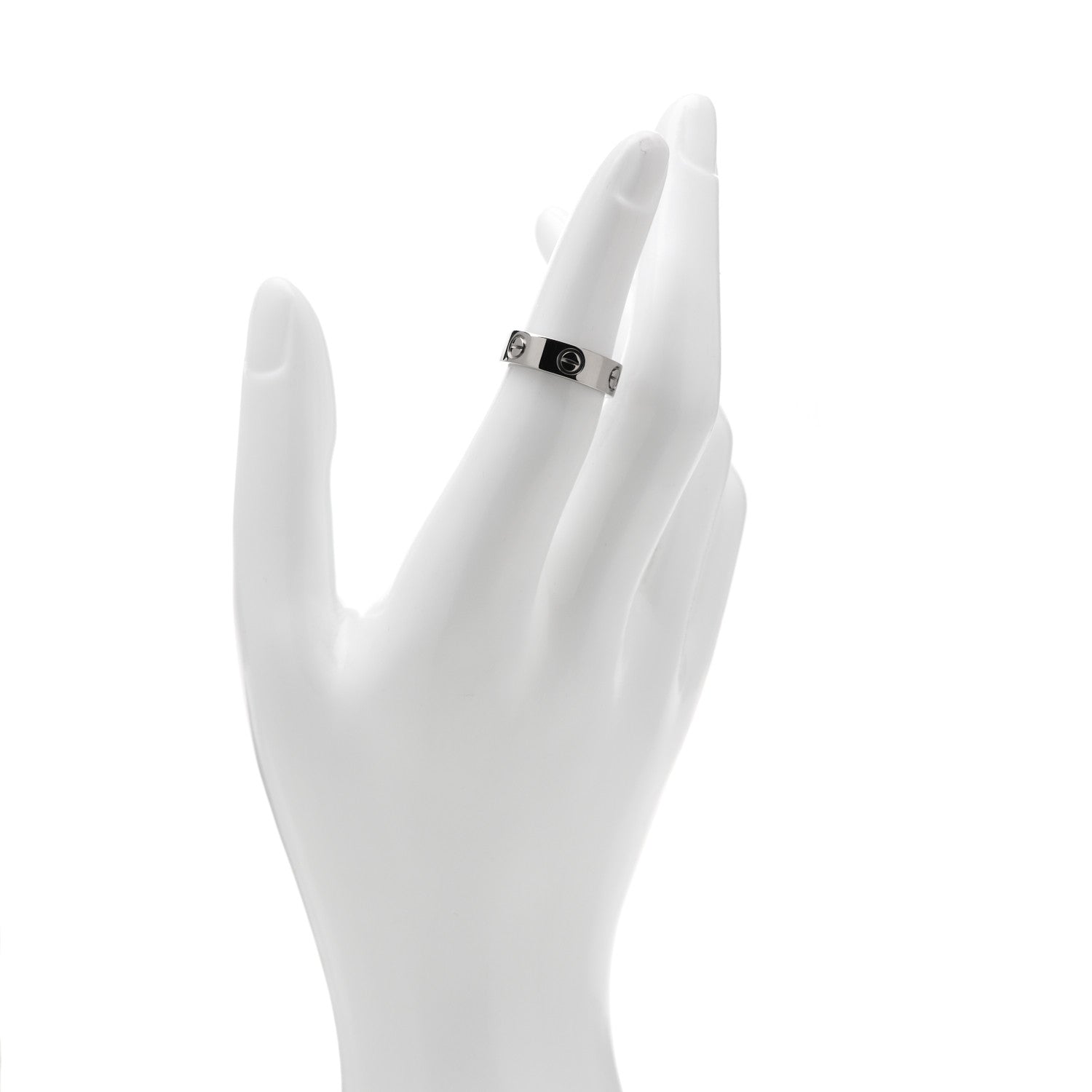 Cartier 18K White Gold 5.5mm LOVE Ring 50 5.25 2 of 6