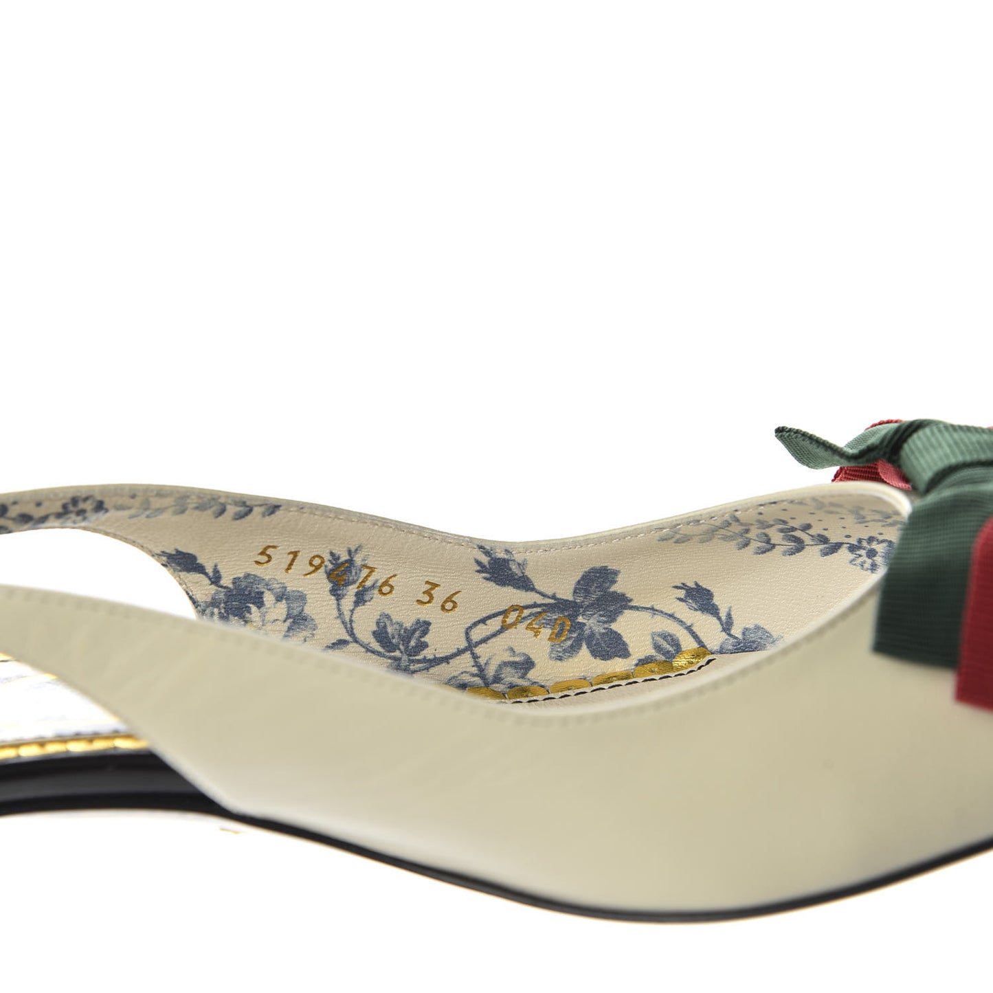 Malaga Kid Web Bow Jane Low Heel Slingback Pumps 36 Off White