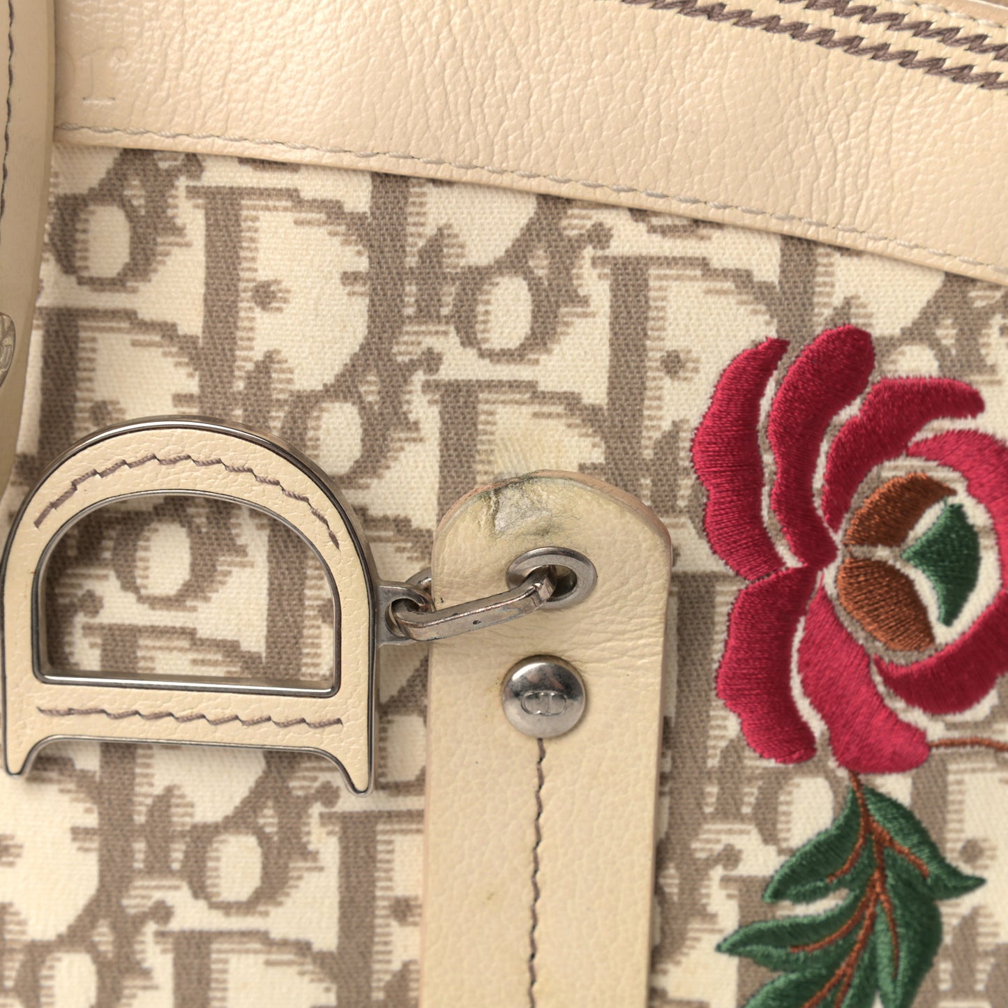 Monogram Vintage Flowers Dome Bag Beige