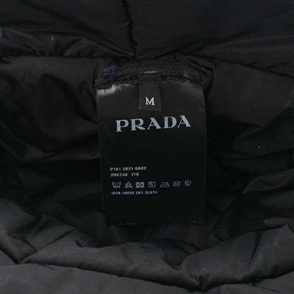 Prada Re-Nylon Metal Triangle Logo Padded Bucket Hat M Black 9 of 10
