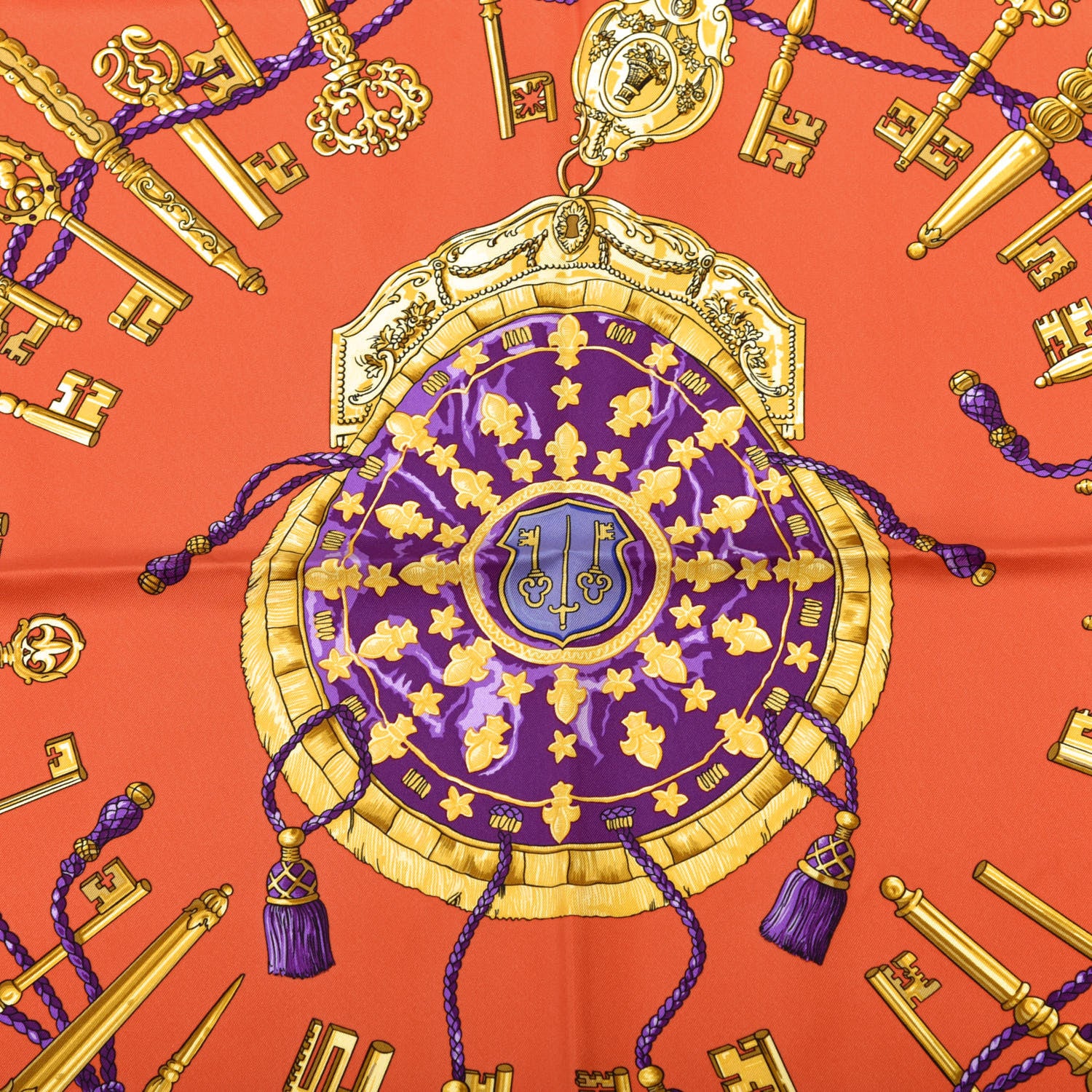 Hermes Silk Keys Les Cles Scarf 90 5 of 6