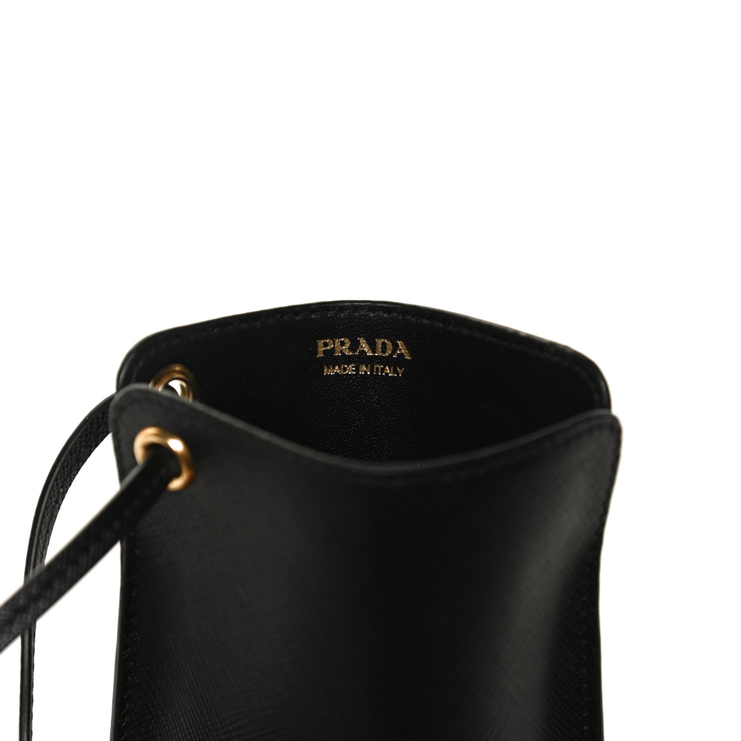 Prada Saffiano Triangle Phone Case Pouch Black 6 of 10