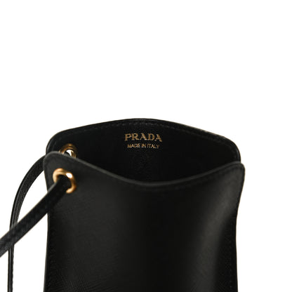 Prada Saffiano Triangle Phone Case Pouch Black 6 of 10