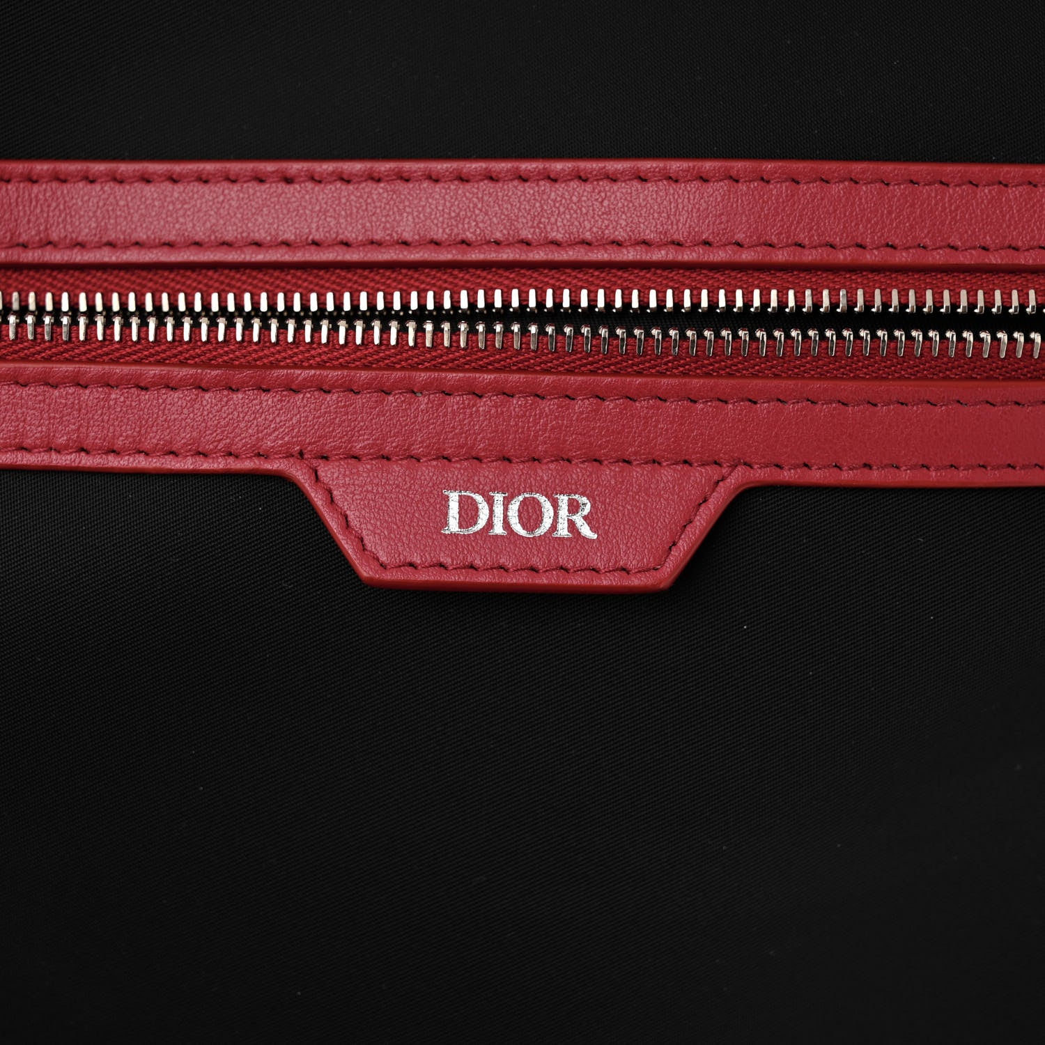 Christian Dior Calfskin Oblique Galaxy Perforated Marsupio World Tour Pelle Sling Red White 6 of 12