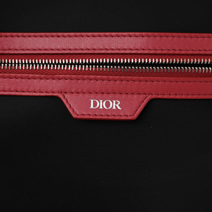 Christian Dior Calfskin Oblique Galaxy Perforated Marsupio World Tour Pelle Sling Red White 6 of 12
