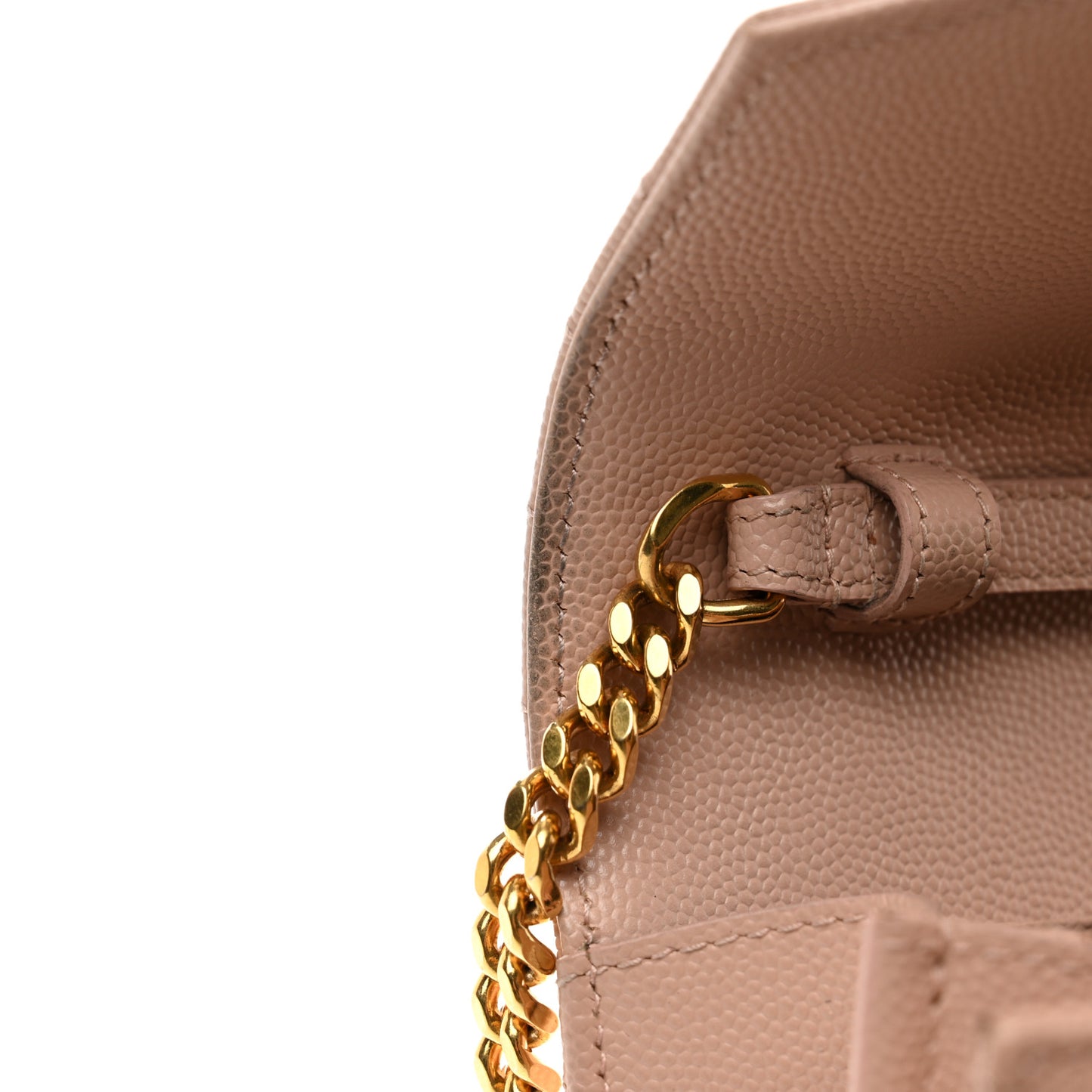 Grain De Poudre Matelasse Chevron Monogram Chain Wallet Pale Pink
