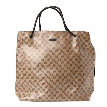 Gucci Crystal Monogram Tote Dark Brown 1 of 9