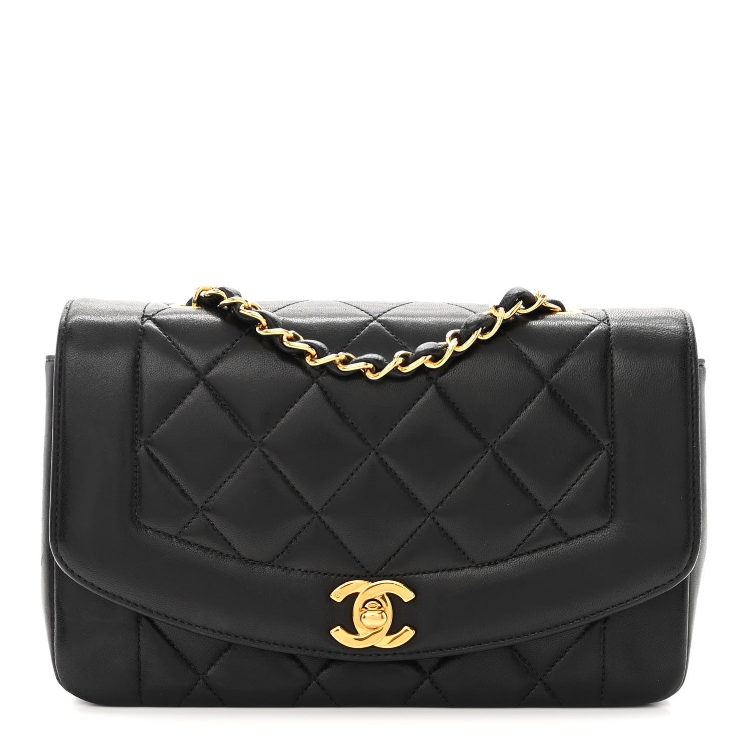 Chanel Lambskin Quilted Small Single Flap Black 1 of 10
