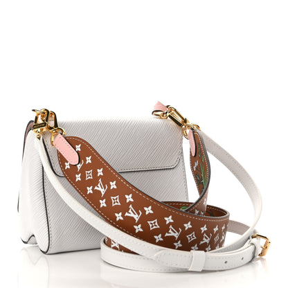 Louis Vuitton Epi Asnieres Flowers Twist Shoulder Bag PM White 3 of 10