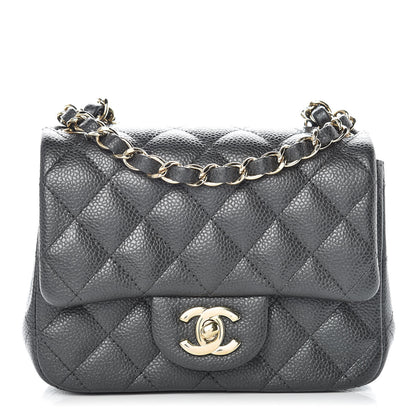 Chanel Caviar Quilted Mini Square Flap Dark Grey 1 of 9