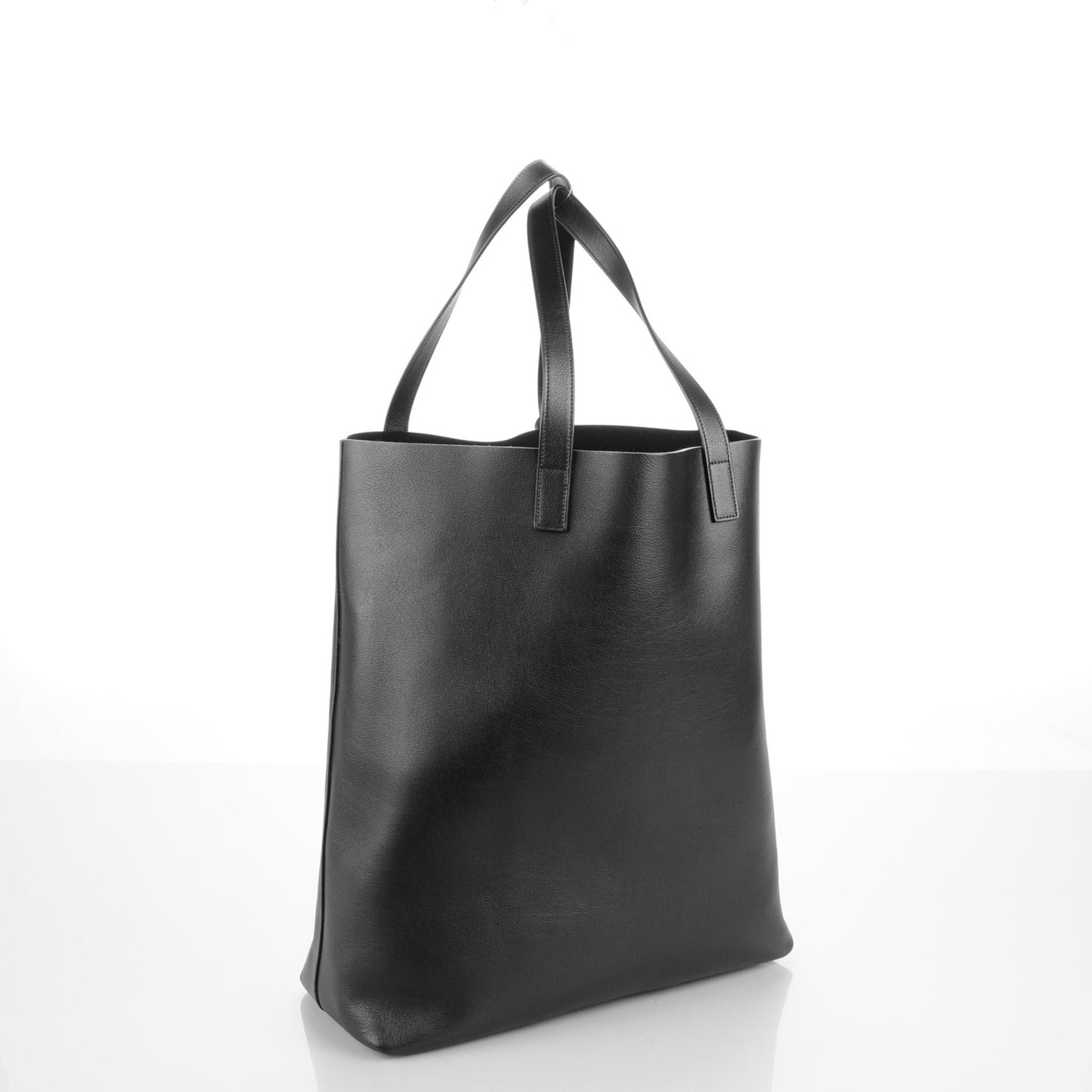 Calfskin Shopping Tote Bag Black