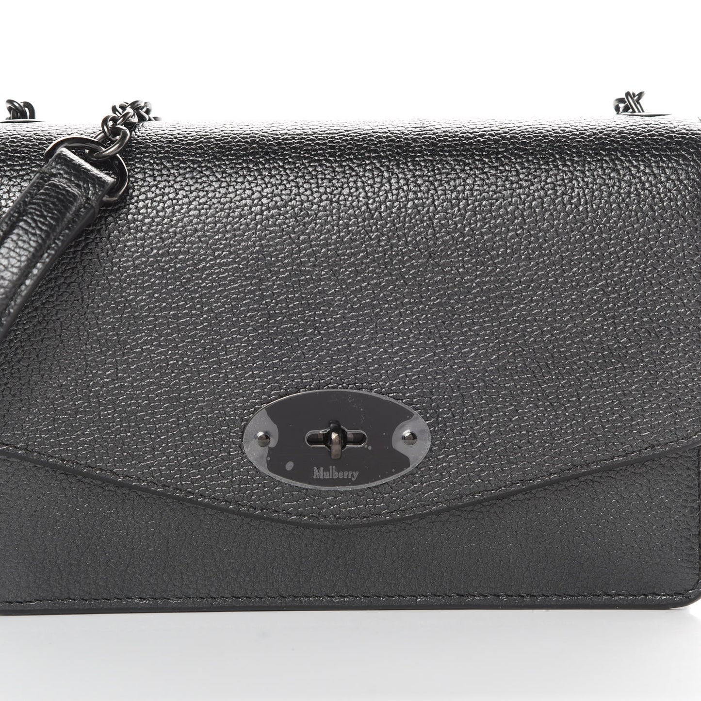 Metallic Small Grain Calfskin Small Darley Gunmetal