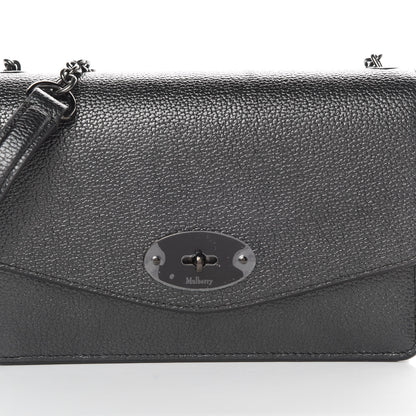 Mulberry Metallic Small Grain Calfskin Small Darley Gunmetal 8 of 10