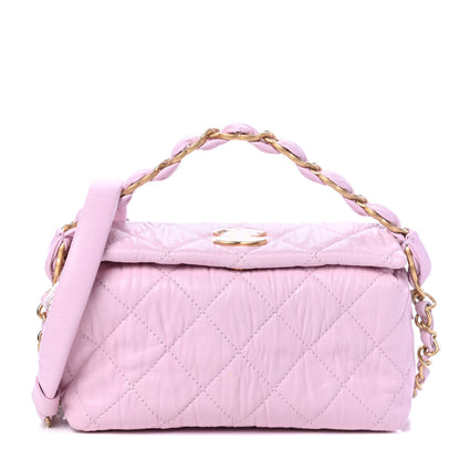 Chanel Crumpled Lambskin Quilted Small CC Links Shoulder Bag Pink 1 of 4