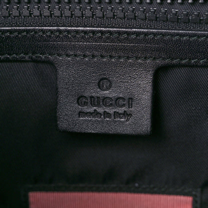 Gucci Techno Canvas GucciGhost Double Buckle Backpack Blue Agata Hibiscus Red 7 of 13