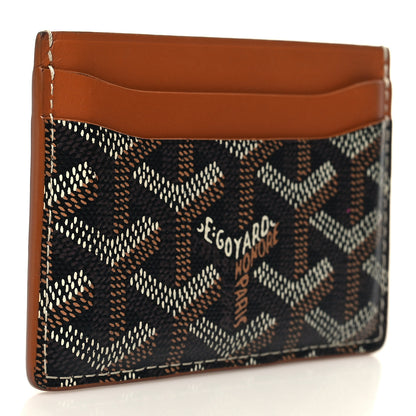 Goyard Goyardine Saint Sulpice Card Holder Black Gold 3 of 7