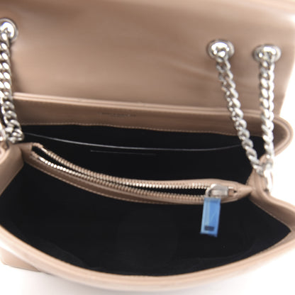 Saint Laurent Calfskin Y Quilted Monogram Small Loulou Chain Satchel Nude Powder 5 of 10