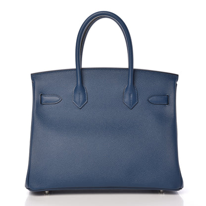 Hermes Epsom Birkin 30 Deep Bleu 4 of 35