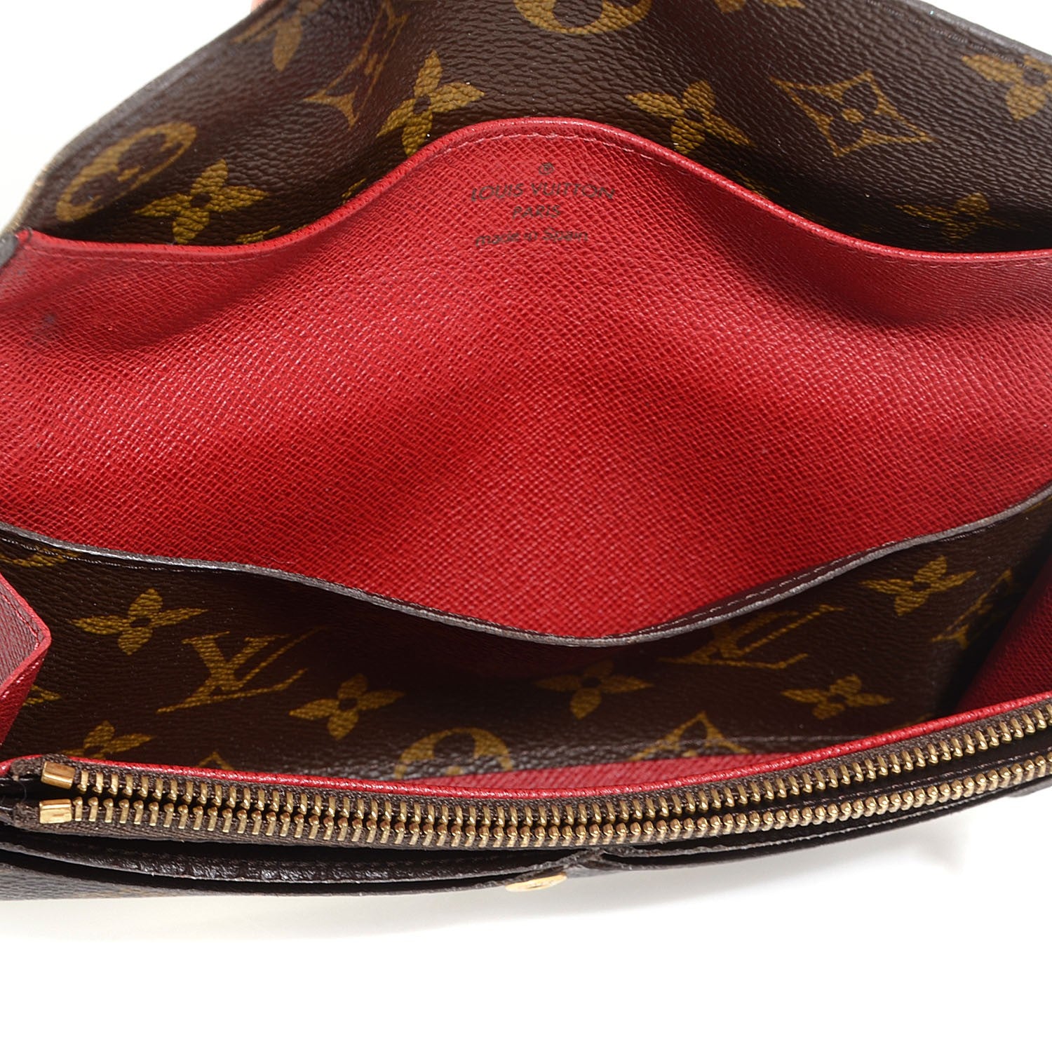 Louis Vuitton Monogram Emilie Wallet Red 5 of 7